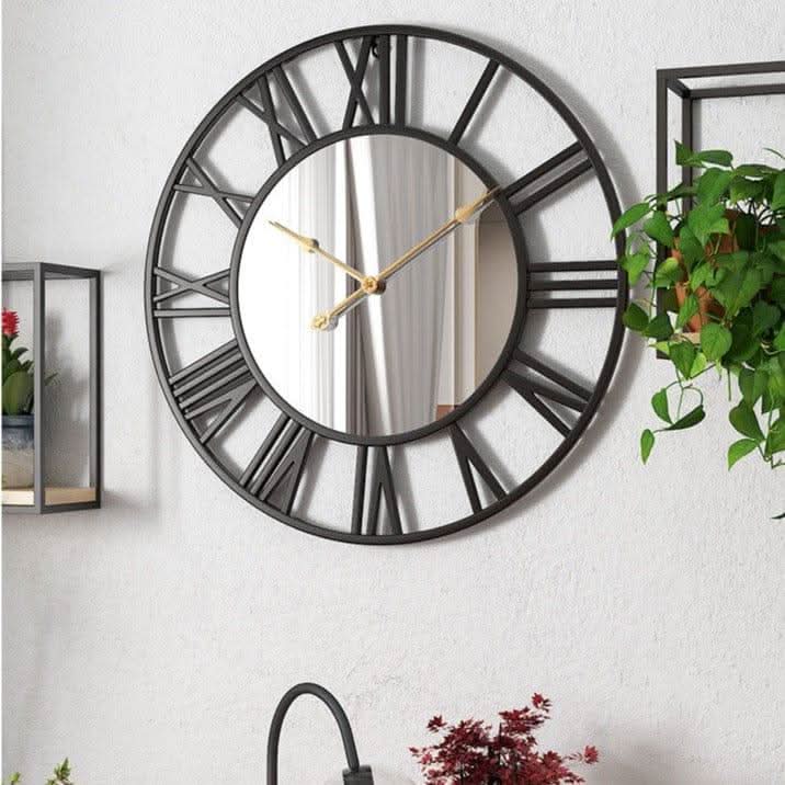 RAVENELLE Wall Clock Open Dial Roman Numerals Modern Design Elegant Clock For Living Area