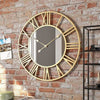 RAVENELLE Wall Clock Open Dial Roman Numerals Modern Design Elegant Clock For Living Area