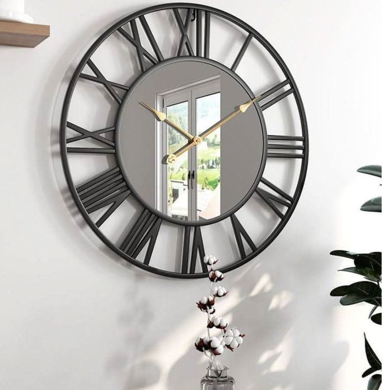 RAVENELLE Wall Clock Open Dial Roman Numerals Modern Design Elegant Clock For Living Area