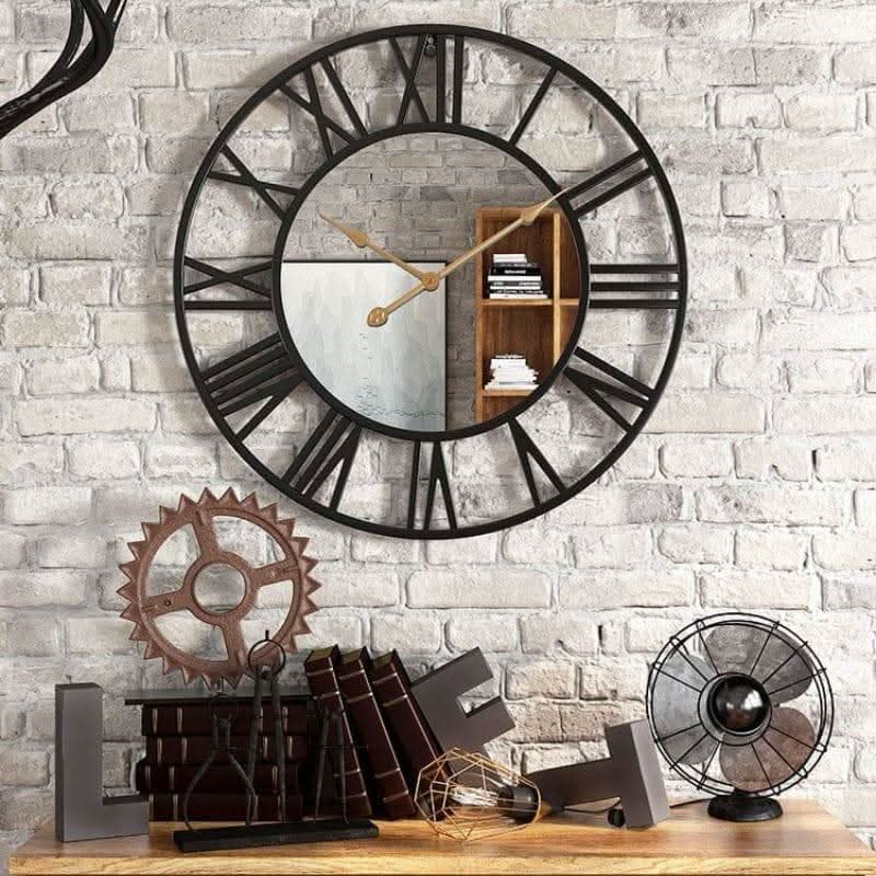 RAVENELLE Wall Clock Open Dial Roman Numerals Modern Design Elegant Clock For Living Area