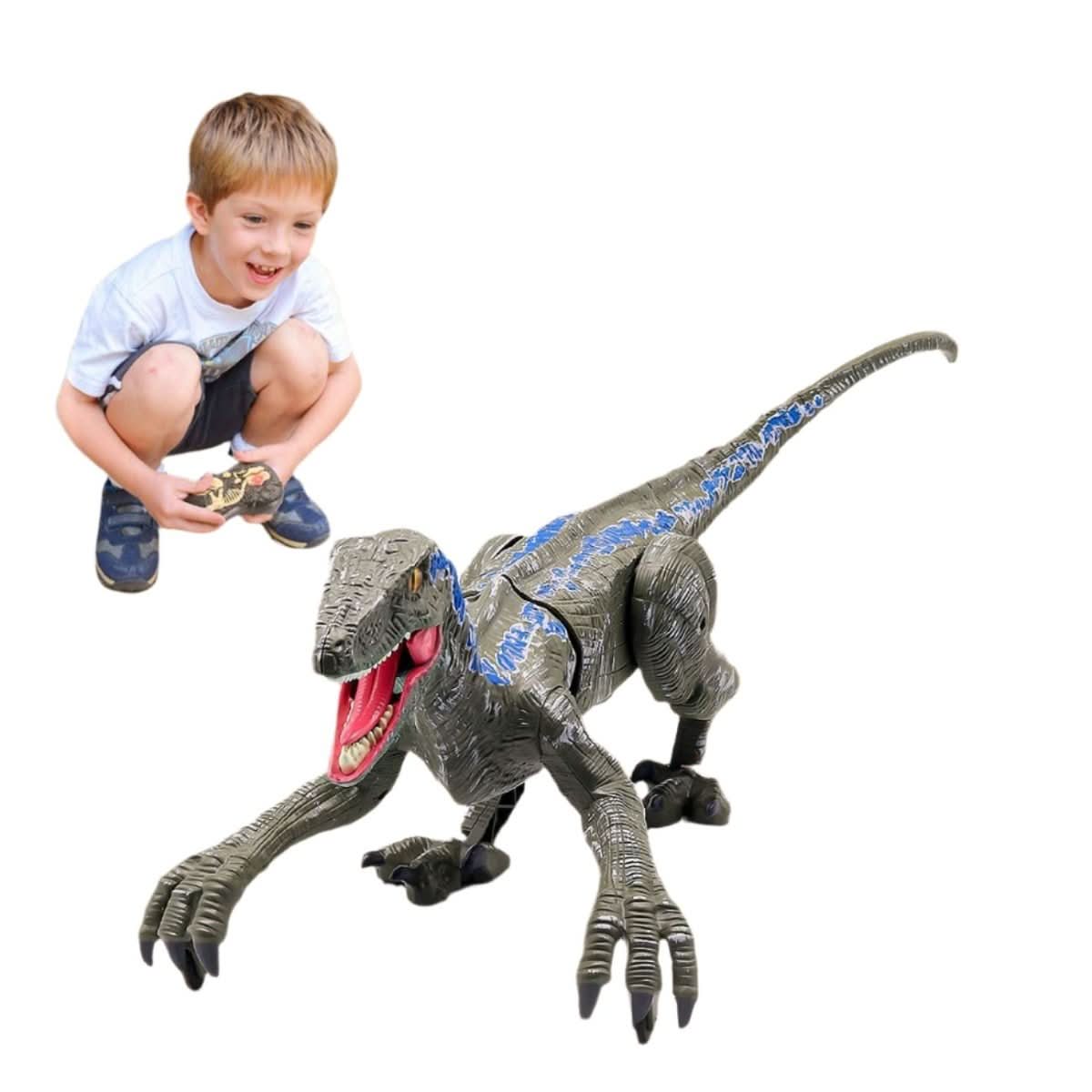 VelociraptorRausch – Interaktiver Velociraptor – Dino-Spielzeug mit Licht, Klang und Fernbedienung