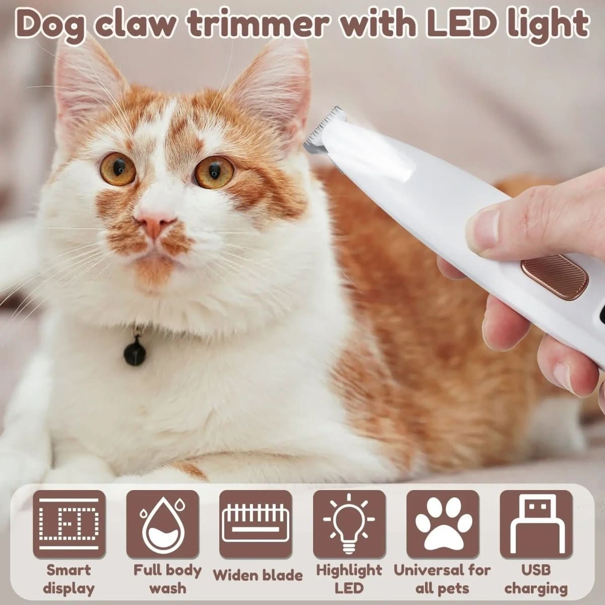 Victor Precision – Quiet Paw Trimmer with LED for Sensitive Areas