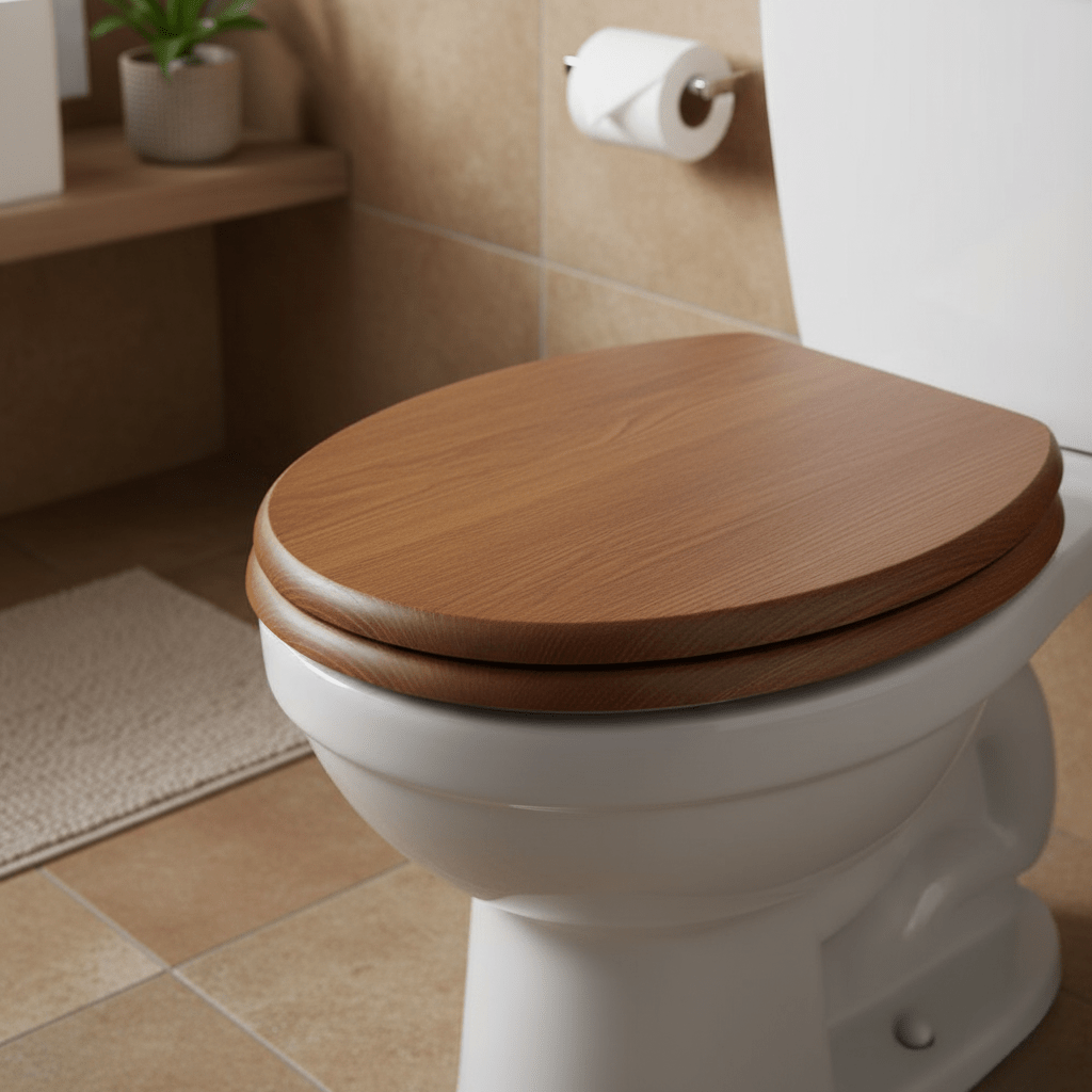 SOFTDROP – Elegant Wooden Toilet Seat with Soft-Close Function