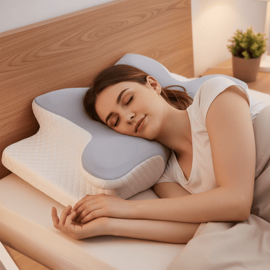 SILENZA Pillow - Ergonomic Memory Foam Neck Support Pillow for Restful Sleep