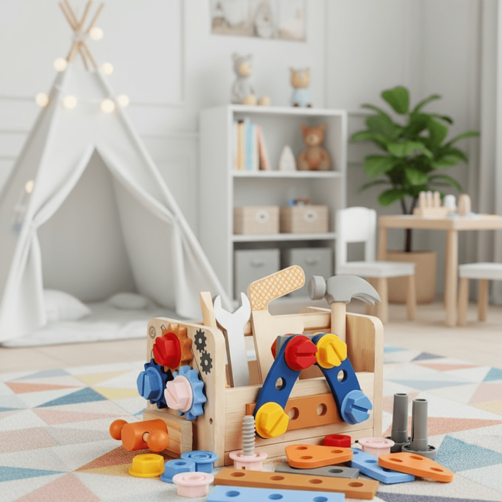 Wooden Tools – Montessori Wooden Toolbox to Promote Creativity and Motor Skills