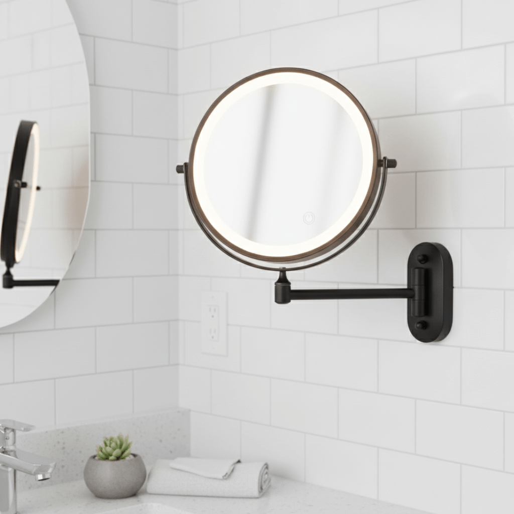 Magniglow – LED Magnifying Mirror With Adjustable Lighting And Rechargeable Battery