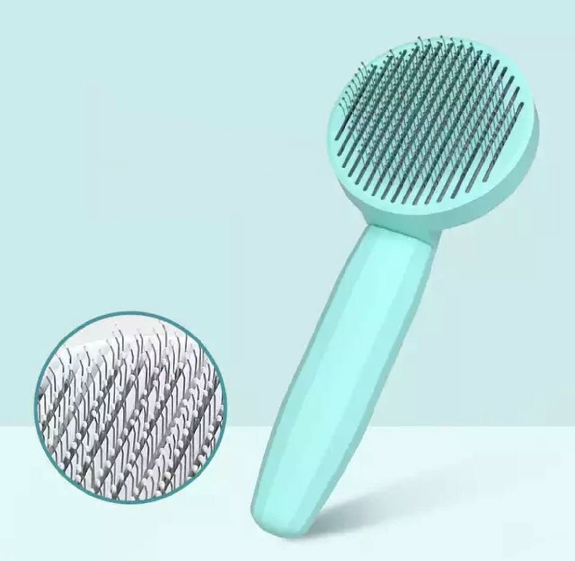 Self-Cleaning Brush - Self-Cleaning Cat Brush for Less Shedding & Cleaner Fur