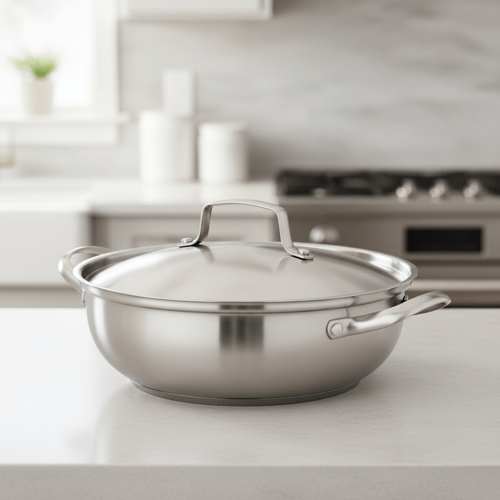EcoHeat – Stainless Steel Cooking Pot 26 cm With Even Heat Distribution