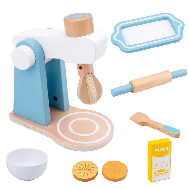 MiniKoch Wooden Play Set – Wooden Kitchen Play Set – Coffee Machine, Toaster, and Mixer – Montessori Kitchen