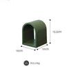 LUNAVEI Modern Curved Wooden Shelf Display Elegance and Functionality