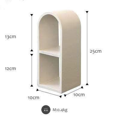 LUNAVEI Modern Curved Wooden Shelf Display Elegance and Functionality