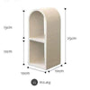 LUNAVEI Modern Curved Wooden Shelf Display Elegance and Functionality