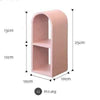 LUNAVEI Modern Curved Wooden Shelf Display Elegance and Functionality