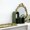 LUNAVEI Modern Curved Wooden Shelf Display Elegance and Functionality