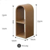 LUNAVEI Modern Curved Wooden Shelf Display Elegance and Functionality