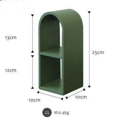 LUNAVEI Modern Curved Wooden Shelf Display Elegance and Functionality