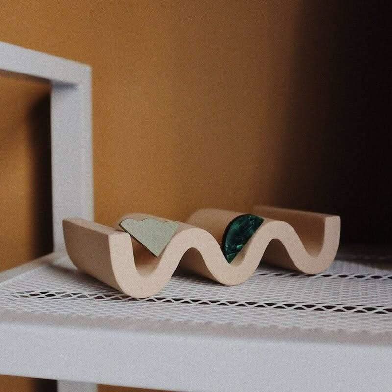 ZARIELLE Multifunctional Wave Organizer Concrete Elegant Home