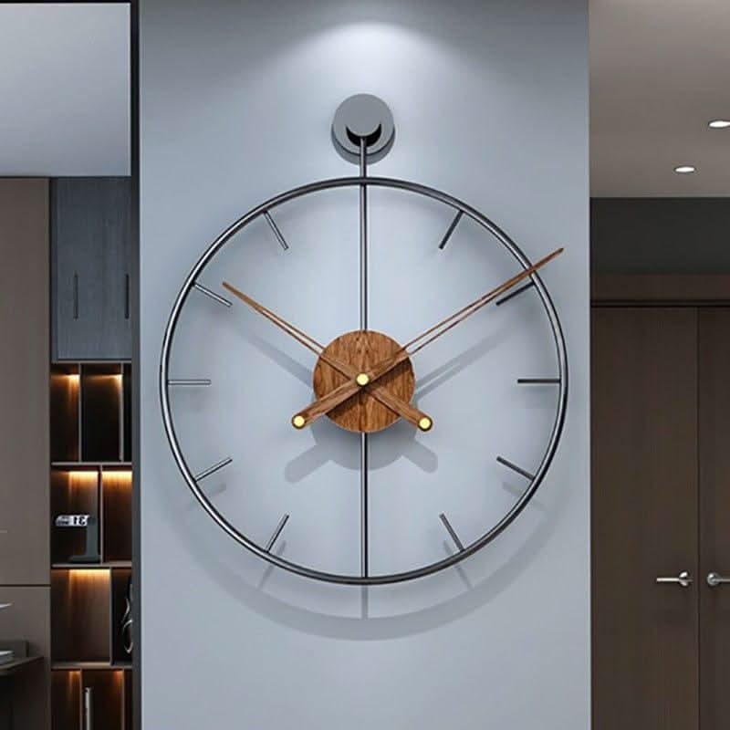 ELARISCA Delicate Linear Frame Wall Clock Minimalist Style Reliable Timekeeping