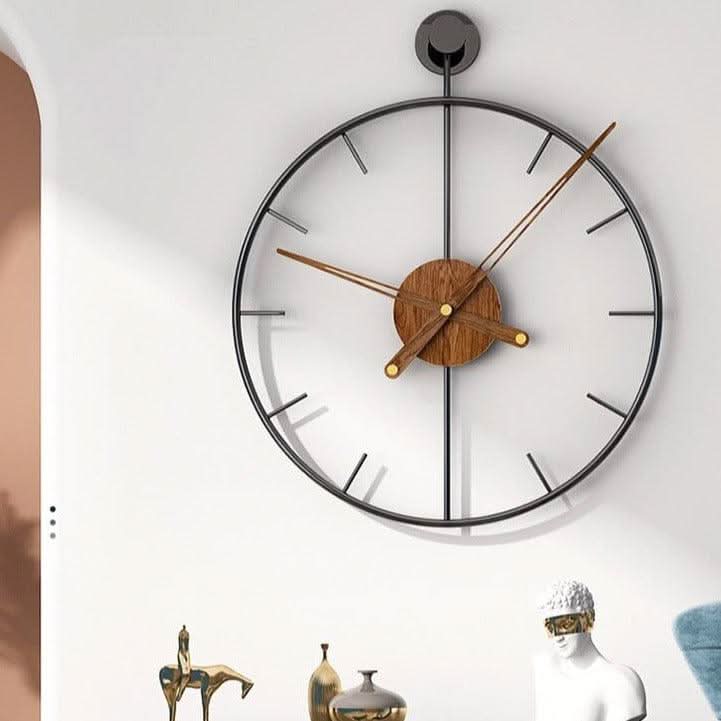 ELARISCA Delicate Linear Frame Wall Clock Minimalist Style Reliable Timekeeping