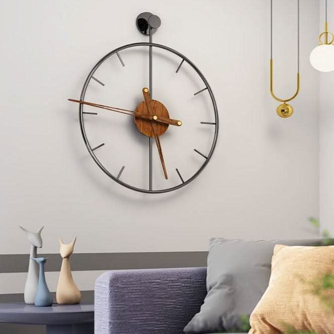 ELARISCA Delicate Linear Frame Wall Clock Minimalist Style Reliable Timekeeping