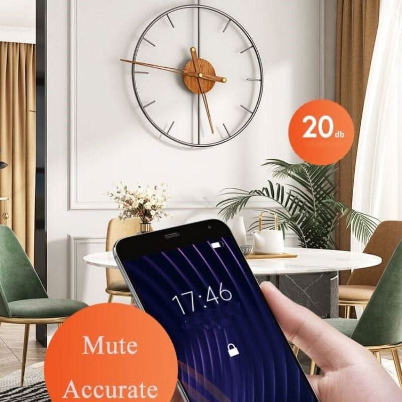 ELARISCA Delicate Linear Frame Wall Clock Minimalist Style Reliable Timekeeping