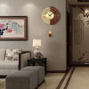 CHANCELLE Pendulum Clock Half-Moon Design Wood Bamboo Room Elegance Charm