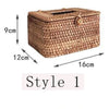Meridielle Rustic Tissue Holder Made of Rattan Bamboo Wood Design