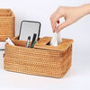 Meridielle Rustic Tissue Holder Made of Rattan Bamboo Wood Design