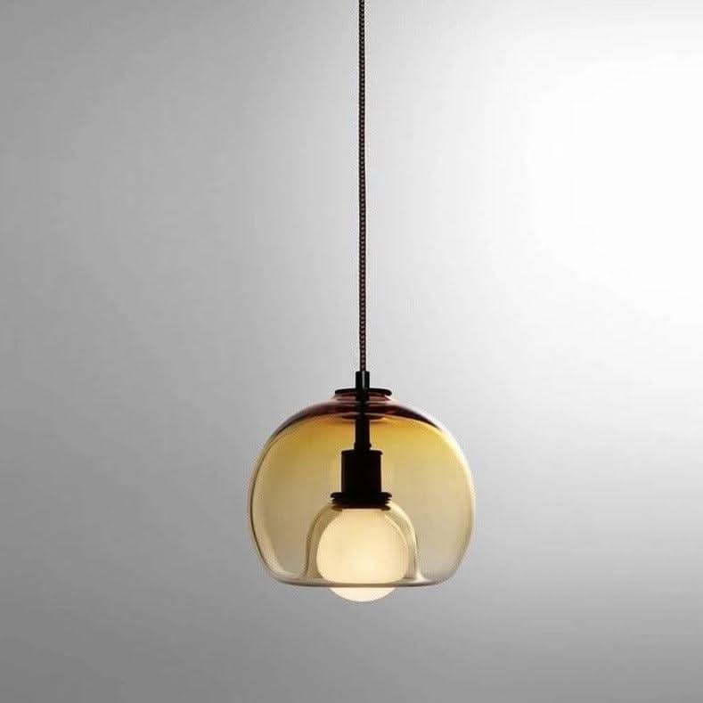 TALINN Pendant Light Glass Smoke Gray Clear Amber Adjustable Cable Dimmable