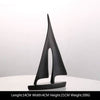 LORIANA Elegant Coastal Art Resin Sailboat Sculpture White Black