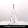 LORIANA Elegant Coastal Art Resin Sailboat Sculpture White Black