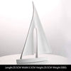 LORIANA Elegant Coastal Art Resin Sailboat Sculpture White Black