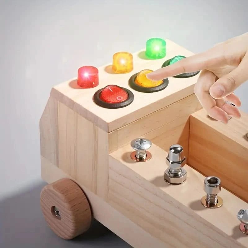 Montessori Activity Board - Learning Toy for Promoting Motor Skills & Logical Thinking