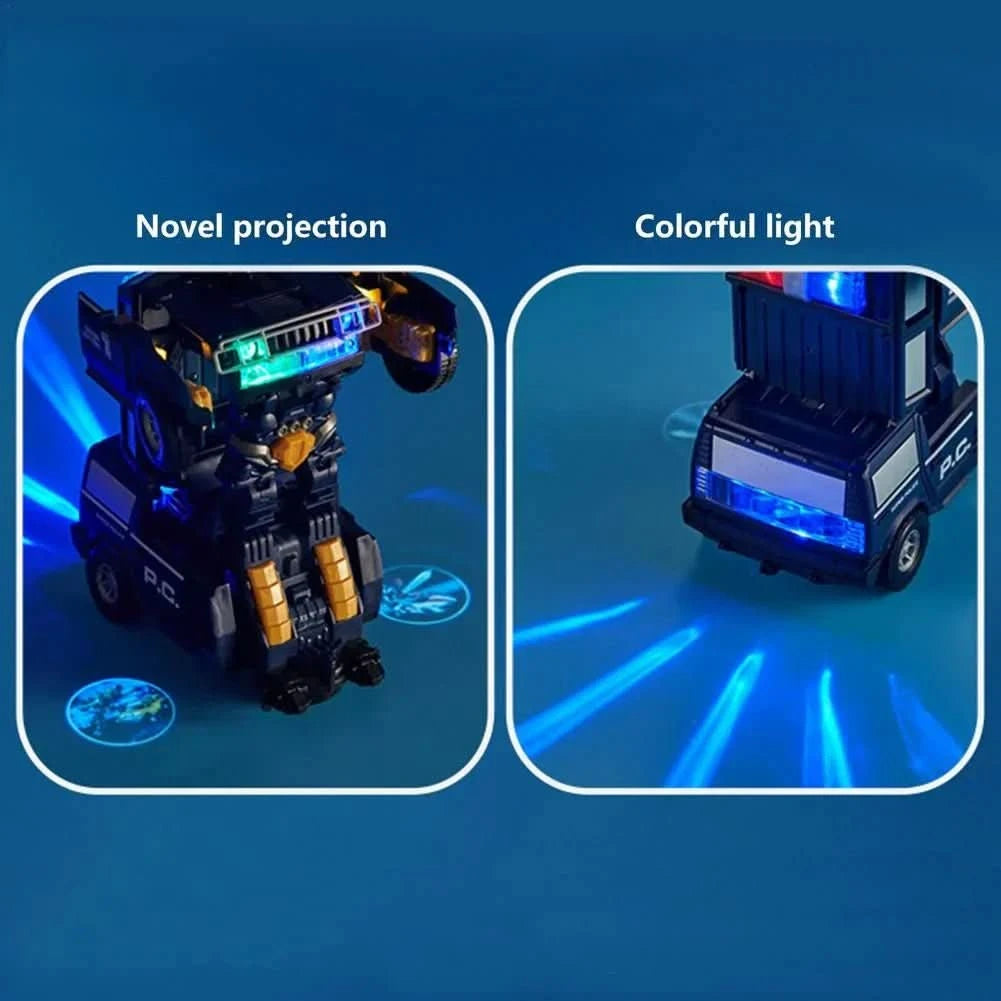 Robot Car - 2-in-1 Police Car & Robot With Light & Sound
