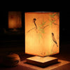 Natural Shadows – Modern Lamp in Wood and Fabric Design
