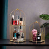 ARIVANA Gold Arch Cage Organizer Luxurious Storage For Home And Office