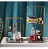 ARIVANA Gold Arch Cage Organizer Luxurious Storage For Home And Office