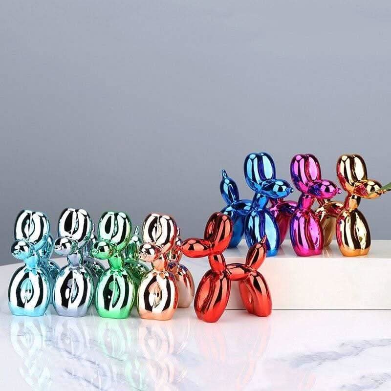Elisvana Pop Art Balloon Dog Figurine High-Quality Resin Sculpture