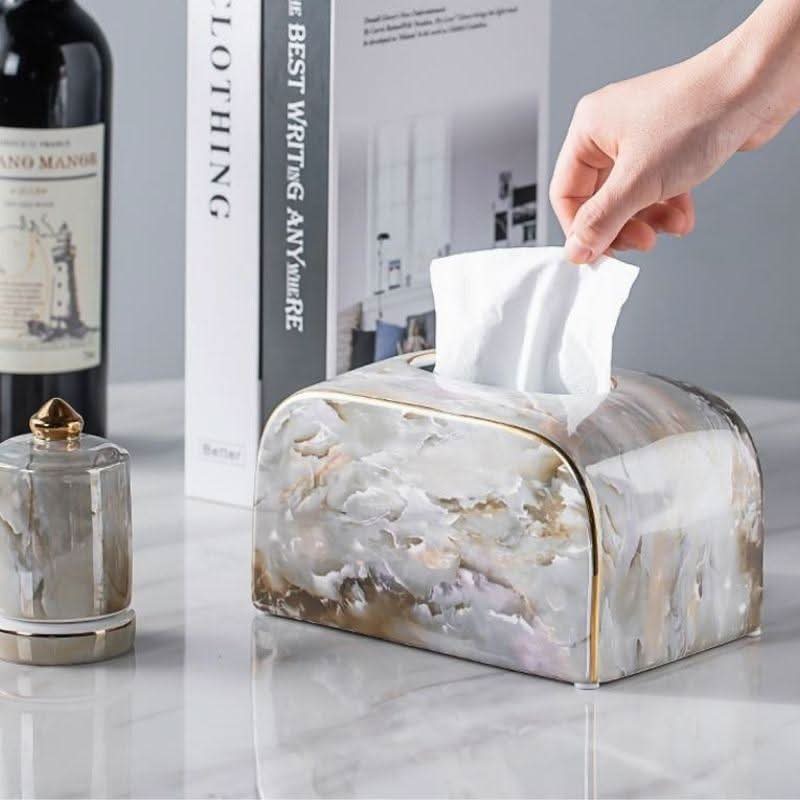 SOFIANE Tissue Holder Agate Effect