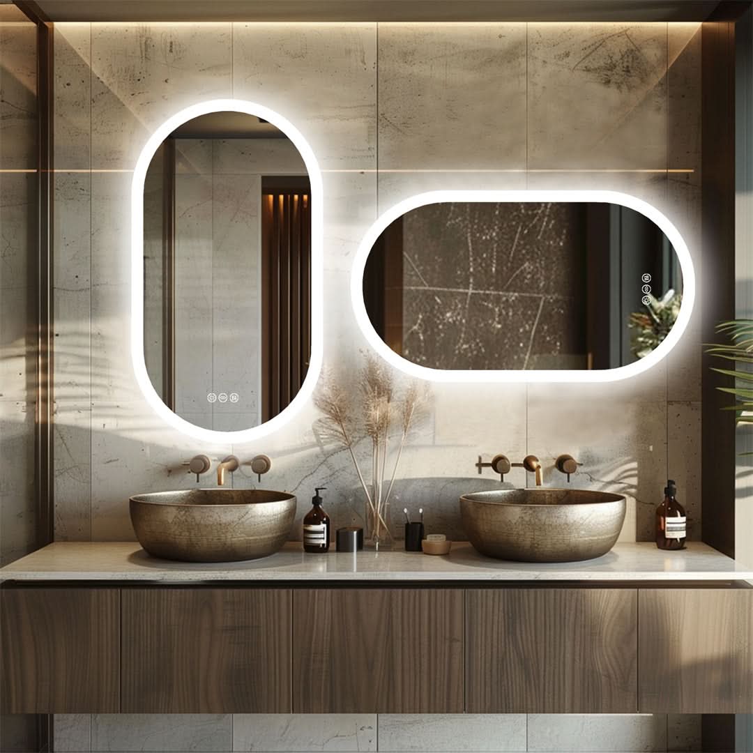 Mirona Illuminated Mirror Bathroom Modern Design Optimal Illumination