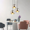 TALINN Pendant Light Glass Smoke Gray Clear Amber Adjustable Cable Dimmable