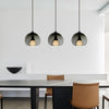 TALINN Pendant Light Glass Smoke Gray Clear Amber Adjustable Cable Dimmable