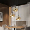 TALINN Pendant Light Glass Smoke Gray Clear Amber Adjustable Cable Dimmable