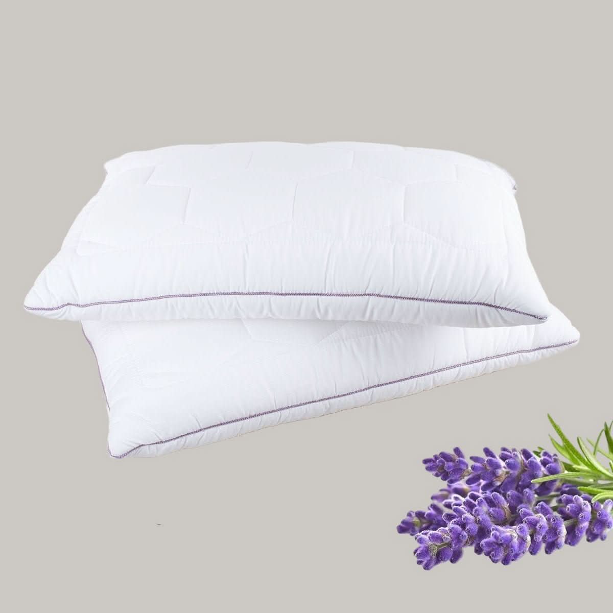 Aurelissen Lavendia Pillow | Hypoallergenic & Antibacterial | With Lavender Scent | Soft Sleeping Pillow for Sensitive Skin