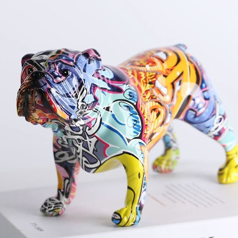 VALORISSA Urban Art Bulldog Figurine Made of Resin with Style for Rooms
