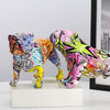 VALORISSA Urban Art Bulldog Figurine Made of Resin with Style for Rooms