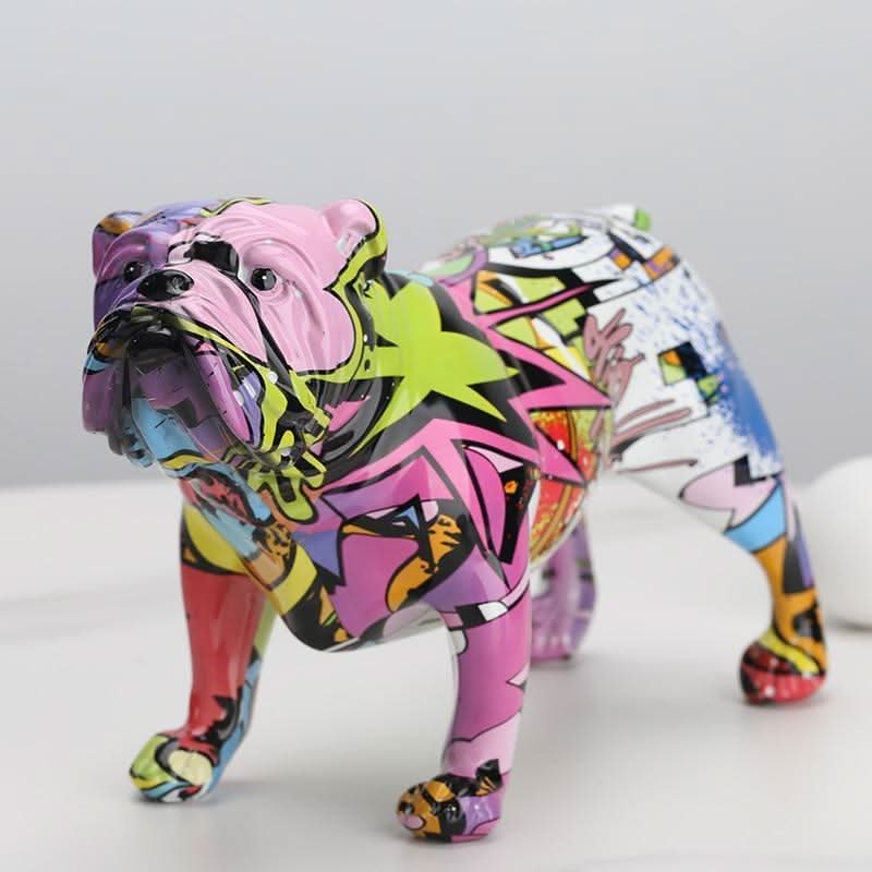 VALORISSA Urban Art Bulldog Figurine Made of Resin with Style for Rooms