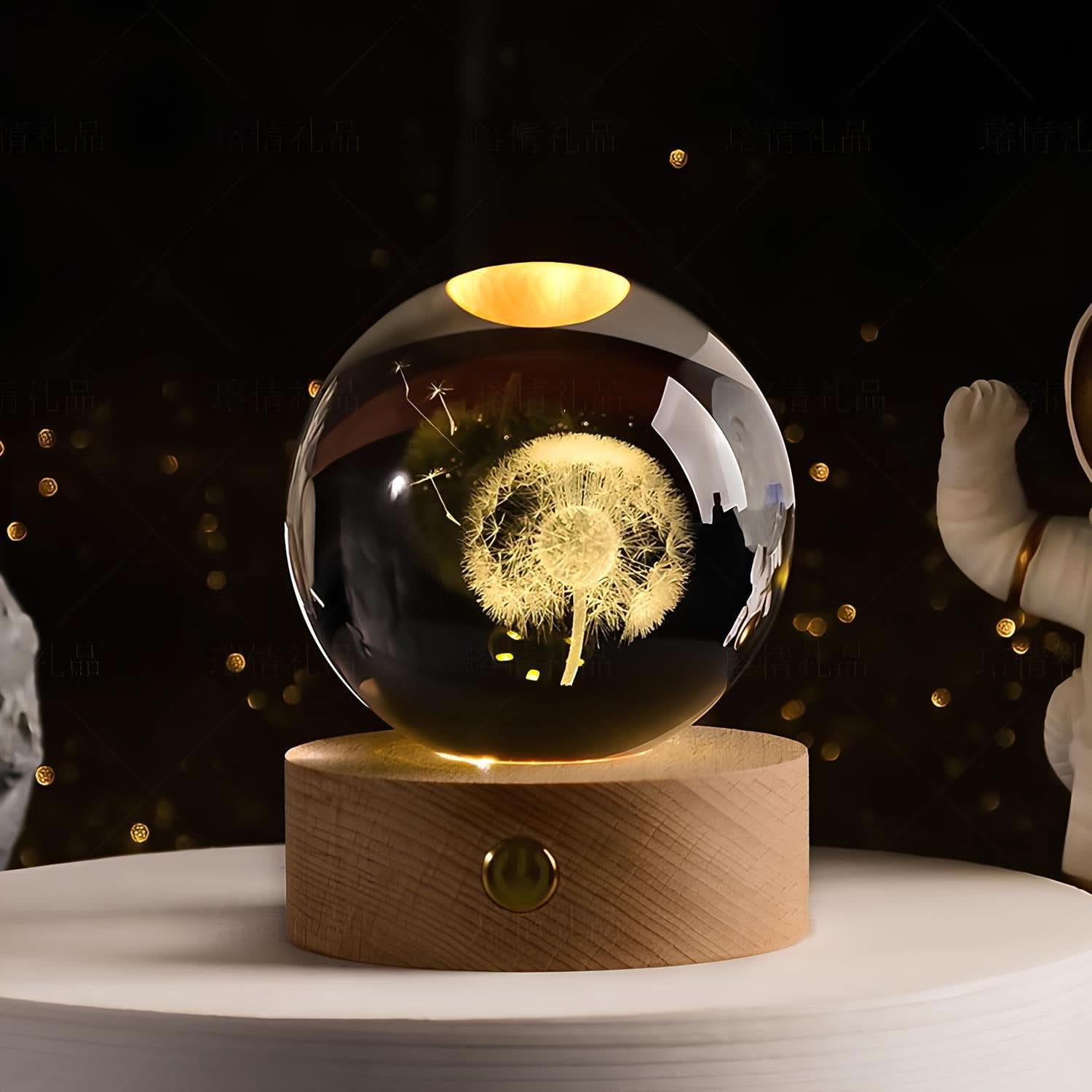 QOLA Crystal Ball Lamp Magical Lighting For Elegance And Atmosphere