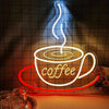 LED-Neon Kaffeetassen-Wandlicht