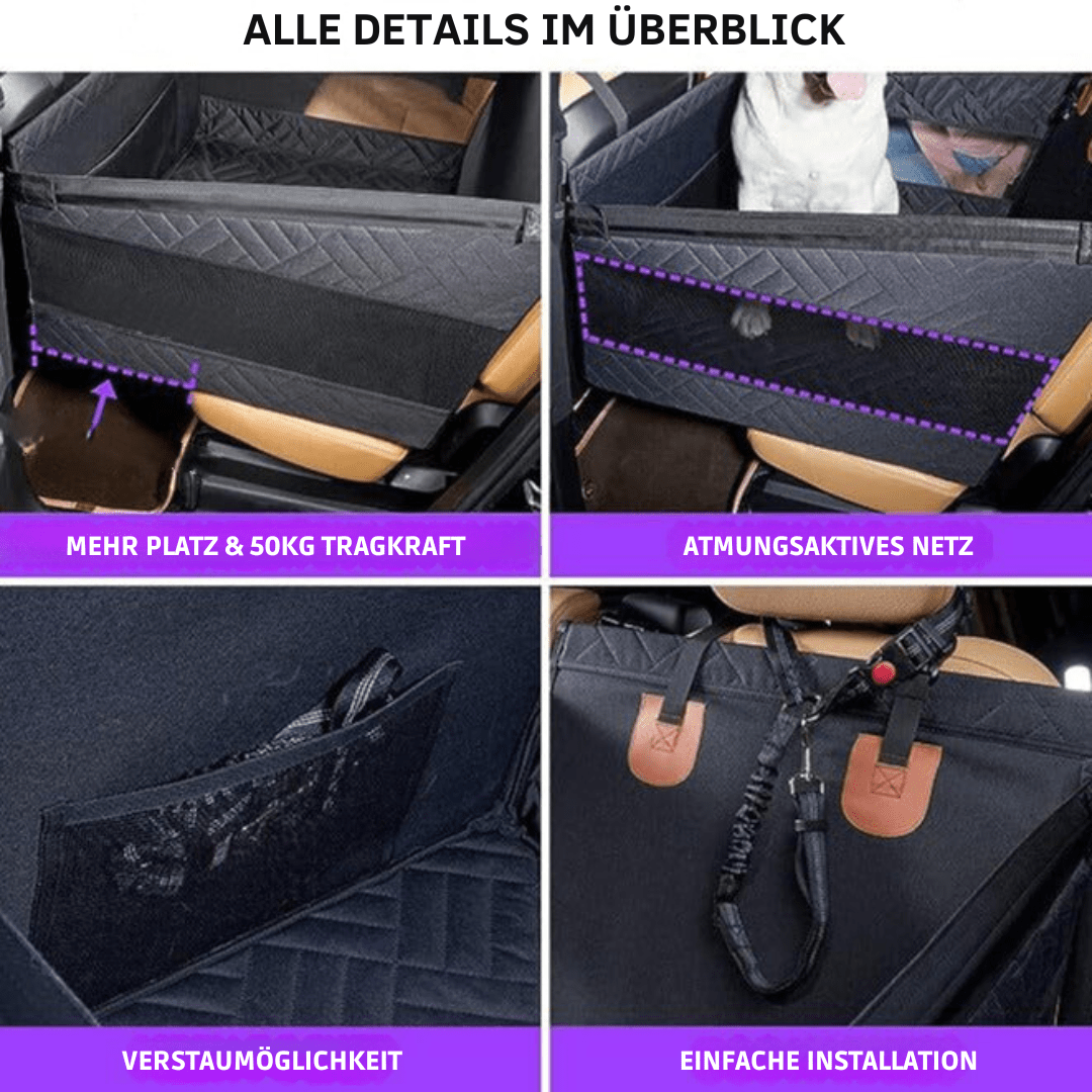Puppy Protector Plus - Waterproof Dog Mat Memory Foam For Safe And Comfortable Car Protection